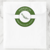 Étiquette d'huile de romarin (Sac)