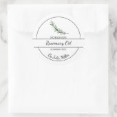 Étiquette d'huile de romarin maison simple (Sac)