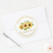 Étiquette d'huile de tournesol maison Gold | Blanc (Enveloppe)