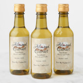 Étiquette d'huile d'extraction d'amande personnali (Bouteilles)