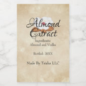 Étiquette d'huile d'extraction d'amande personnali (Étiquettes simples)