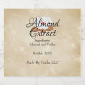 Étiquette d'huile d'extraction d'amande personnali (Étiquettes simples)