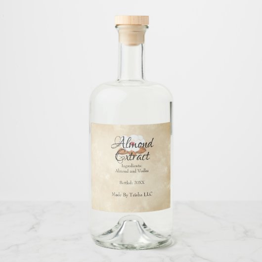 Étiquette d'huile d'extraction d'amande personnali (Devant)