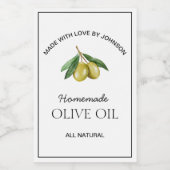 Étiquette d'huile d'olive (Étiquettes simples)