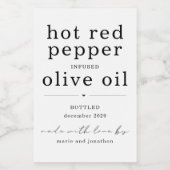 Étiquette d'huile d'olive contaminée maison - Deux (Étiquettes simples)