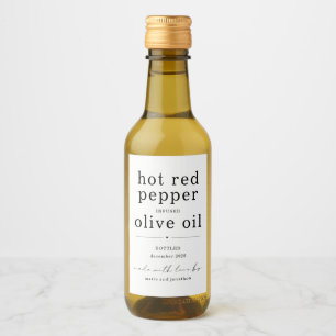 Étiquette d'huile d'olive contaminée maison - Deux