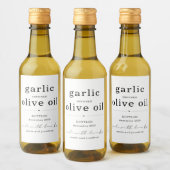 Étiquette d'huile d'olive contaminée maison - Une (Bouteilles)