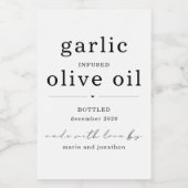 Étiquette d'huile d'olive contaminée maison - Une (Étiquettes simples)