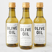 Étiquette d'huile d'olive maison (Bouteilles)