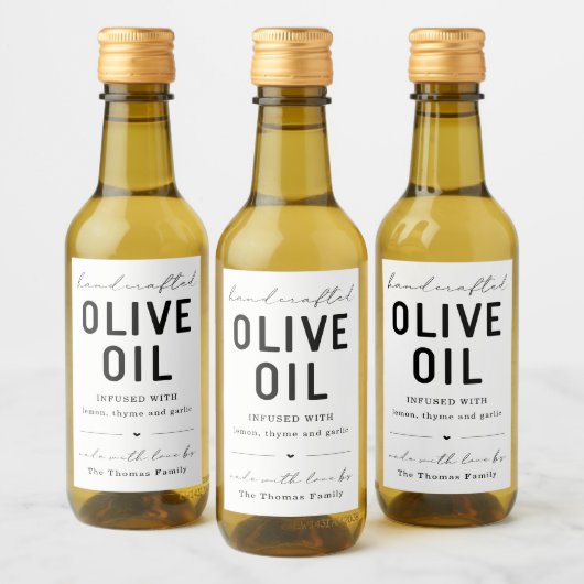 Étiquette d'huile d'olive maison (Bouteilles)