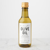 Étiquette d'huile d'olive maison (Devant)