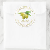 Étiquette d'huile d'olive maison | Blanc (Sac)