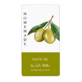 Étiquette d'huile d'olive maison moderne (Devant)