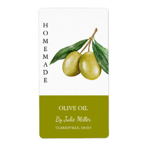 Étiquette d'huile d'olive maison moderne