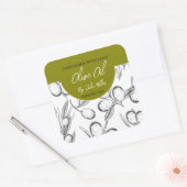Étiquette d'huile d'olive maison noir et blanc (Enveloppe)