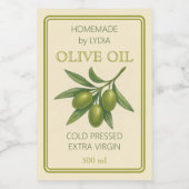 Étiquette d'huile d'olive maison personnalisé (Étiquettes simples)
