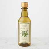 Étiquette d'huile d'olive maison personnalisé (Devant)