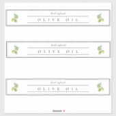Étiquette d'huile d'olive rustique (Feuille)