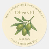 Étiquette d'huile d'olive vierge extra sur mesure (Devant)
