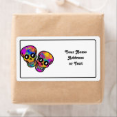 Étiquette Dia De Los Muertos - Un couple heureux (En situation)