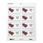 Étiquette Dia De Los Muertos - Un couple heureux (Feuille entière)