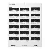 Étiquette diamante damask mariage (Feuille entière)