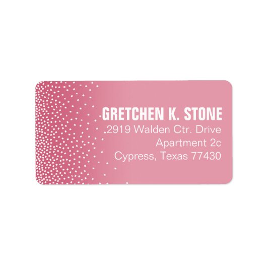 Étiquette Diamants dans le ciel | rose (Devant)