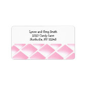 Étiquette Diamants dorés roses (Devant)