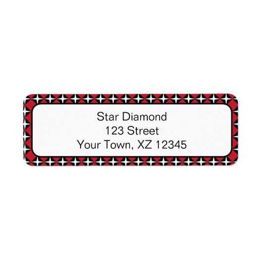 Étiquette Diamants étoilés (Devant)
