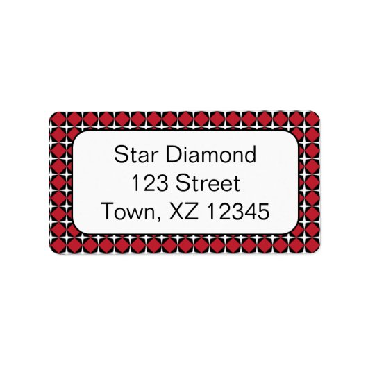 Étiquette Diamants étoilés (Devant)