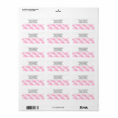 Étiquette Diamants matelassés roses (Feuille entière)