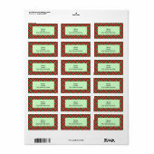 Étiquette Diamants rouges et verts (Feuille entière)