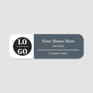 Étiquette d'identification de l'entreprise avec lo