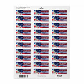 ÉTIQUETTE DIEU BÉNISSE L'AMÉRIQUE (Feuille entière)