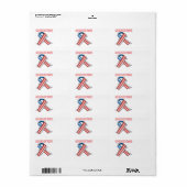 Étiquette Dieu bénisse nos troupes (Feuille entière)