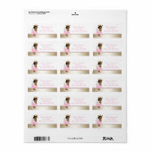 Étiquette Dieu merci pour les petites filles Ange ethnique (Feuille entière)