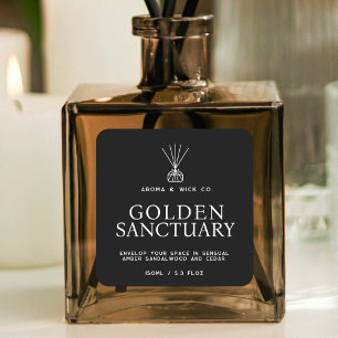 Étiquette diffuseur noir simple