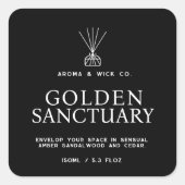 Étiquette diffuseur noir simple (Devant)