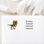 Étiquette Dilophosaurus dessin animé (En situation)