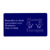 Étiquette d'impression main bleue (Devant)