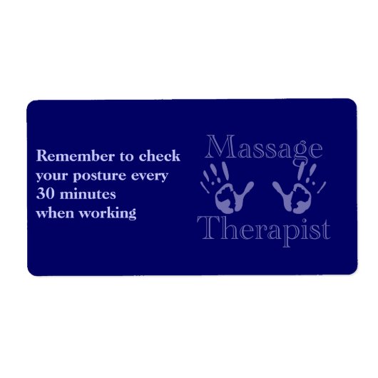 Étiquette d'impression main bleue (Devant)