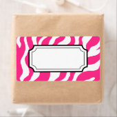 Étiquette d'impression rose chaud (En situation)