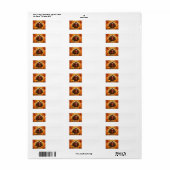 Étiquette dinde bon thanksgiving (Feuille entière)