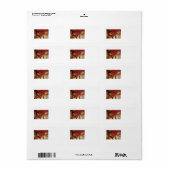 Étiquette Dîner d'action de grâce Chat noir cheminée Turquie (Feuille entière)