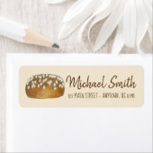 Étiquette Dîner de blé complet classique Roll Baker boulange (En situation)