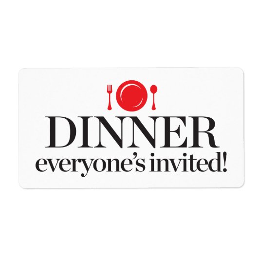 Étiquette Dîner Invité de tous (Devant)