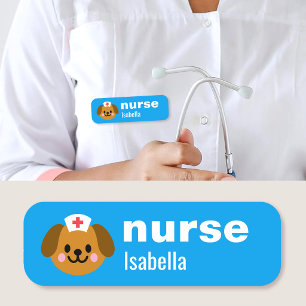 Étiquette d'infirmière à nom personnalisé Simple C