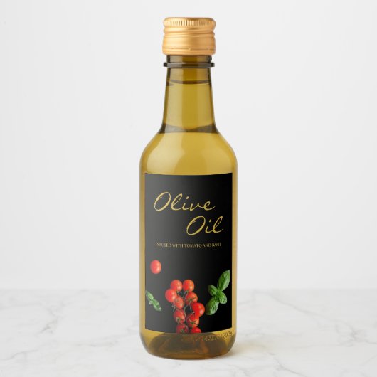 Étiquette d'infusion de l'huile d'olive de base de (Devant)
