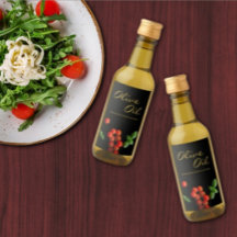 Étiquette d'infusion de l'huile d'olive de base de