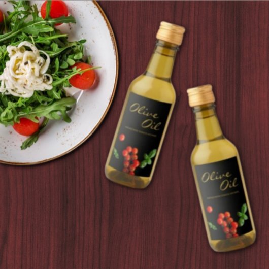 Étiquette d'infusion de l'huile d'olive de base de